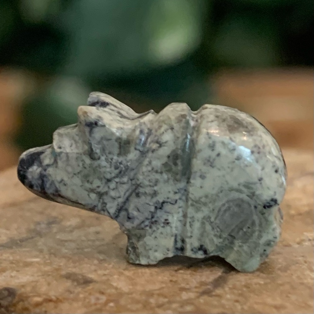 Native American Style Zuni Bear Fetish Bead Drilled Stone Mini Animal Carving .8 - Picture 5 of 14
